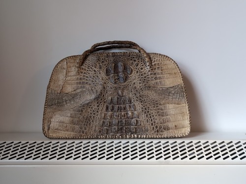Crocodile skin handbag - crocodile,