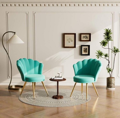 Velvet shell vanity chair - velvet,