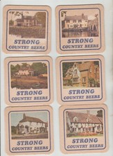 6xdifferent  STRONGS ROMSEY  BEERMATS cat nos 48 46 43 44 45 47