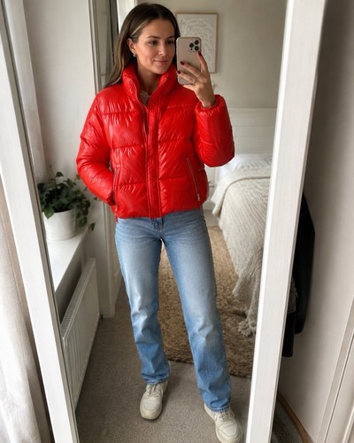 Asos women red puffer - asos,