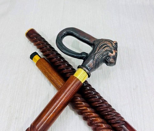 Antique lion handle spiral - 36",
