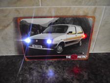 AWESOME CLASSIC MG METRO  METAL CAR SIGN WITH WORKING LIGHTS FOR MANCAVE ETC