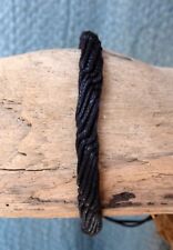 FAIR TRADE Wax Black COTTON Weave Thai Buddhist WRISTBAND Wristwear