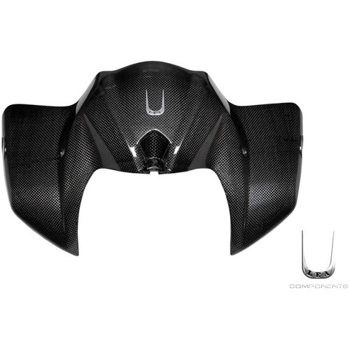 Tank cover shined carbon fiber - cover,