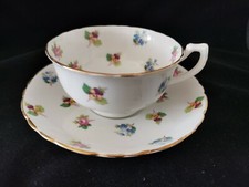 Beautiful Tuscan China flowery Cup and Saucer