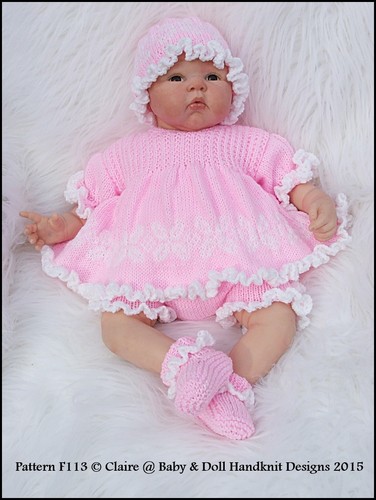 Baby reborn doll knitting - doll,