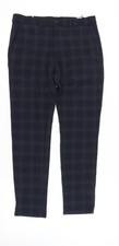 Zara Women's Blue Plaid Trousers 10