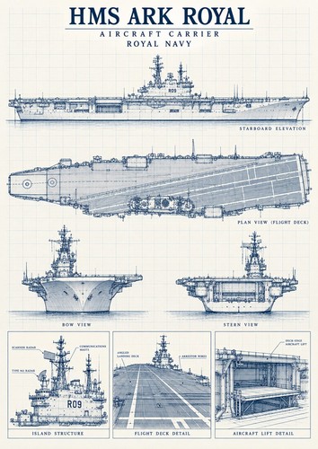 Hms ark royal - royal, blueprint