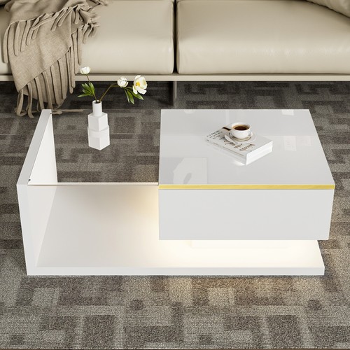 Coffee table with storage - with,