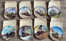 Davenport Ltd Ed Train Plates x 8 1980s with certificates 