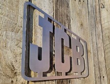 JCB Metal Sign - Steel - UK Made - Wall Art- Garage Sign -  DIGGER EXCAVATOR