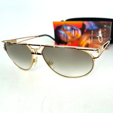 Vintage 80's CAZAL 935 sunglasses gold round wrap oversize mens womens Targa