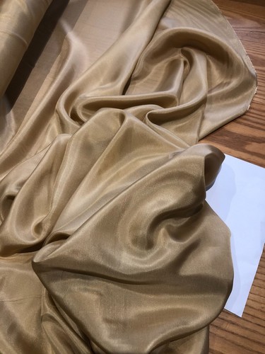 Silk habotai antique gold - silk, habotai,