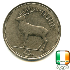 An IRISH 1990 PUNT £1 coin