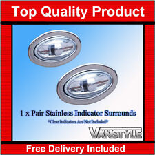 FITS CITROEN C3 PICASSO 08> INDICATOR SURROUND PAIR CHROME STAINLESS STEEL