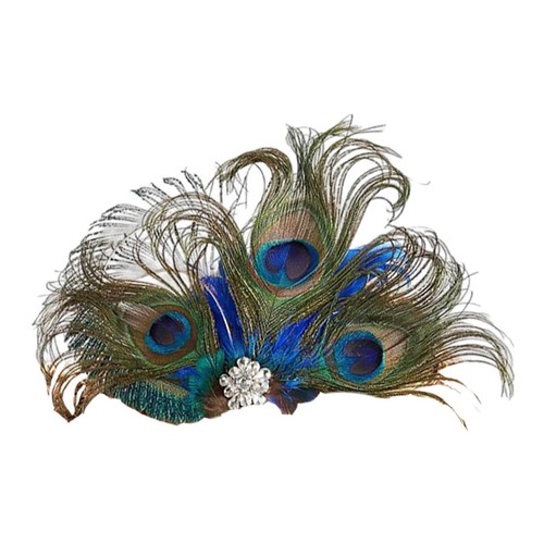 Peacock feather hair - peacock,