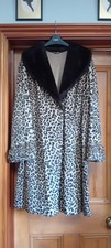 Fabulous 1960s Vintage Faux Fur Leopard Skin Coat, Size M/L