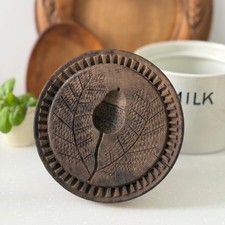 Antique Treen Butter Stamp