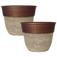 Planters Set of 2 Stone Look