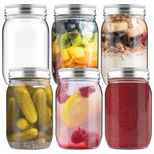 HEFTMAN 6 x Glass Mason Jars