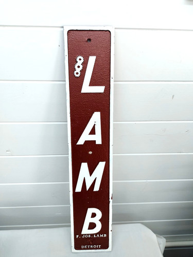 Vintage cast metal - sign,