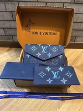Louis Vuitton Pochette Felicie Bag Crossbody M82349 Monogram Blue Purse Auth New