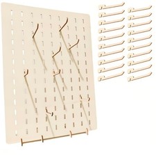 Wpoden Pegboard Stand with 20