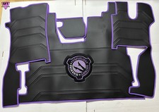 SCANIA R SERIES NEXT GEN FLOOR MATS DASH MAT SMOOTH WITH EMBROIDERY BLACK PURPLE