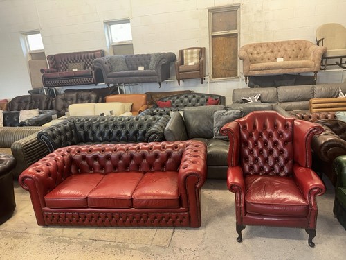 Chesterfield oxblood red real - chesterfield,