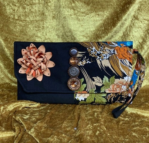Black clutch bag just - black,