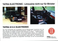 Tatra 613-4 Electronic German market sales brochure/leaflet