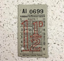 Old Bus Ticket London