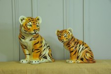 Vintage Ceramic Tiger Cubs, 1970s