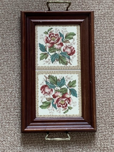 Vintage tray ceramic - vintage, rose