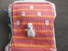 Hand knitted  Peach multi *