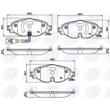 Brake Pads Set For Audi A3 8VA