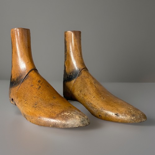 Pair antique wooden - pair, shoe