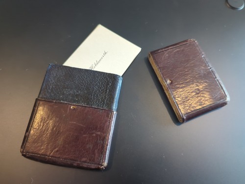 Vintage leather cardholder - leather,