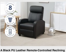 Black massage reclining - black, chair