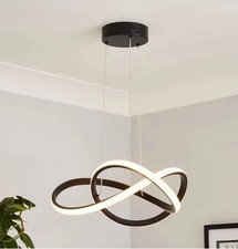 Boston LED Infinity Pendant Ceiling Light Black Homebase 632660 RRP £110