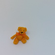 Hand knit orange tiny - knit, cm