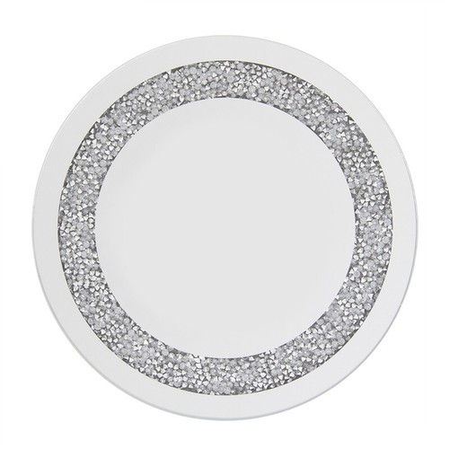 Large silver crystal - silver, coasters