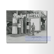 Vintage 1950s Gas Station