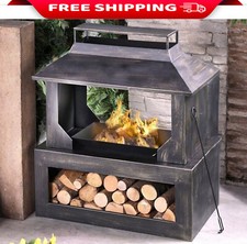 Fire Pit - Burning Fire Pit & Patio Heater for Garden Outdoor for Wood