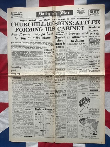 Ww2 newspaper copy 1945 - copy, uk