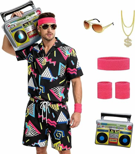 Men 80s costume - costume, tracksuit