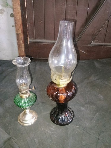 Vintage glass parafin - vintage, lamps