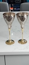 WINE GOBLETS SOLID BRASS ROYAL