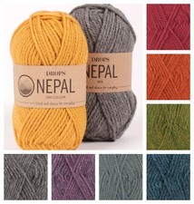 DROPS Nepal Yarn - Very Soft Pure Alpaca Knitting Wool Proven Yarn 50gr Ball