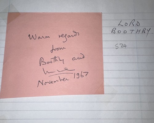 Lord boothby autograph slip - autograph,